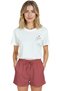 Women's White Relaxed Fit 100% Cotton T-Shirt – Thin Line‑Art Face & Red Lipstick Printed