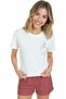 Women's White Relaxed Fit 100% Cotton T-Shirt – Thin Line‑Art Face & Red Lipstick Printed - 3