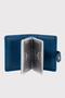 Beijing Genuine Leather Unisex Petrol Blue Card Holder Wallet with Plenty of Card Holders and External Placket - 2