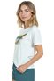 Women's White Relaxed Fit 100% Cotton T-Shirt – Watercolor Coastal Landscape Printed - 2