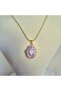 Non-Tarnish Steel Polar Star Purple Enamel Openable Pendant - 2