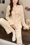 Soft Fabric Women's Pajama Set Loungewear Cozy Girls Two Pieces Pajama Set