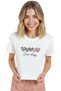 Women's White Relaxed Fit 100% Cotton T-Shirt – Heart Row &''Choose Happy'' Printed - 4