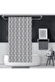 Bathroom Curtain 1X240X200 Single Panel Shower Curtain with Ring Gift Shower Cabin Curtain 2111