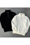 2Likombin Half Zipper Cotton Black Sweat-Padded Cotton 3 Threads