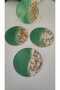 Epoxy Green Colored Gold Foil Coated Set of 4 Coasters - 5