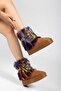 Tan Suede Inside and Out Fur Lined Love Detailed Thick Sole Women's Winter Boots