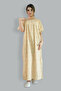 Printed Cotton Yellow Nighty - Round Neck