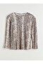 Crew Neck Patterned Blouse - 5