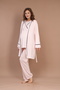100% Cotton Long Sleeve Dressing Gown Piped Maternity Pajama Set