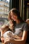 2-Piece Knitwear Breastfeeding T-Shirt - Pink & Gray - 4