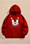 Children's Sonic Printed Hooded Sweatshirt Hoodie - 2