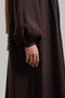 Shirt Collar Tenselsoft Dress - Bitter Brown - 3