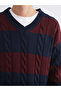 Xside V-Neck Striped Men's Knitwear Sweater - 3