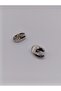 Silver Color,''C'' Shape Metal Button, 3 Pieces - 3