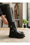 Girl's Chain Buckle Waterproof and Cold Weather Resistant Non-Slip Thick Sole Winter Boots Bootie - 4