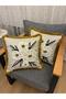 Bohemian Linen Punch Embroidered Fringed Throw Pillow Cover 43X43 cm 2 Pieces - Decorative Pillowcase - 3