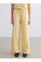 Esvab • Modern & Distinctive Embroidered Wide-Leg Women's Trousers with Waist Cord - 3