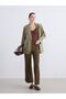 Elastic Waist Textured Women's Trousers