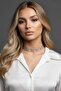 Silver Color Heart Stone Choker Necklace - 2
