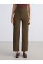 Elastic Waist Textured Women's Trousers - 3