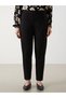 Carrot Cut Women's Trousers with Elastic Waist - 3