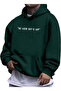 Hooded Kangaroo Pocket 3-Thread Cotton Front Printed I Naver up Sweatshirt