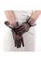 Short length black polka dot tulle gloves with lace trim - black - 2