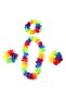 Colorful Hawaiian Necklace Crown Bracelet Set 4 Pieces - 2