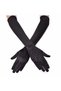 Black Color Lycra Elbow Length Fabric Gloves 40 cm - 2
