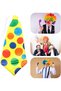 Wide cut clown tie elastic 17x37 cm
