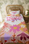 100% Cotton Daisy Pink Butterfly Patterned Single Pique Set - 3