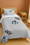 100% Cotton Navy Blue Geometric Watercolor Patterned Single Pike Set