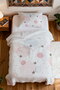 100% Cotton Watercolor Circles and Gray Stars Patterned Single Pike Set - 4