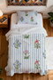 100% Cotton Striped Spring Patterned Single Pique Set - 4