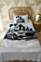 100% Cotton Single Pique Set with City Atmosphere Pattern under the Palm Trees - 3