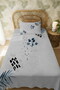 100% Cotton Navy Blue Geometric Watercolor Patterned Single Pike Set - 3