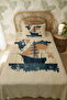 100% Cotton Single Pique Set with Ship Pattern on the Map - 3