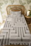 100% Cotton Geometric Line Patterned Single Pike Set - 3