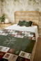 100% Cotton Checkered Forest Design Single Bedspread Set - 5