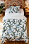 100% Cotton Blue Fruit Pine Pattern Twin Set - 2