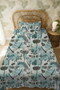 100% Cotton Antique Spring Patterned Single Bedspread Set - 3