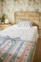 100% Cotton Love Ribbon Patterned Single Bedspread Set - 5