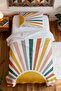 100% Cotton Colorful Bohemian Sun Patterned Single Pike Set - 4