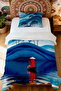 100% Cotton Silent Waves Patterned Single Pique Set - 2