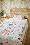 100% Cotton Animals under the Sea Patterned Single Pike Set - 5