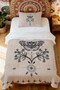 100% Cotton Boho Moon Loop Butterfly Patterned Single Pike Set - 2