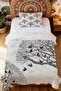 100% Cotton Bird Dance Patterned Single Pike Set - 2