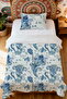 100% Cotton Sea Vine Patterned Single Pique Set - 2