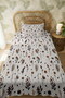 100% Cotton Bohemian Autumn Flowers Patterned Single Pique Set - 3